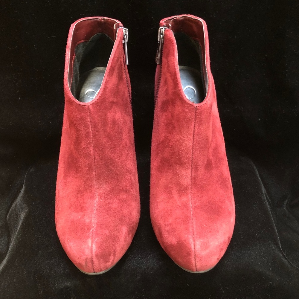 Jessica Simpson Oxblood Red Suede Booties